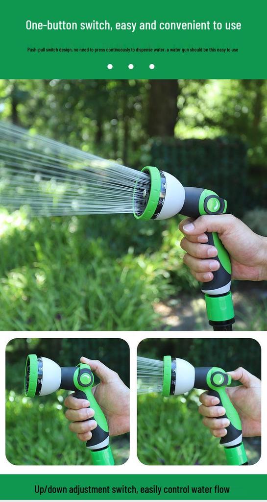 Retractable High-Pressure Hose: Versatile Car Wash & Garden Watering Tool for Easy Storage