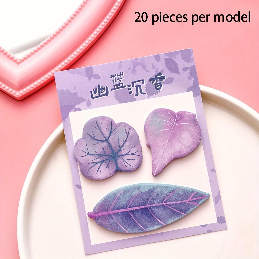

Realistic Leaf-Shaped Sticky Notes - Adhesive Botanical Leaf Memo Pads with Leaf for Office, Supplies, Desk Organization - Creative Spring Gift