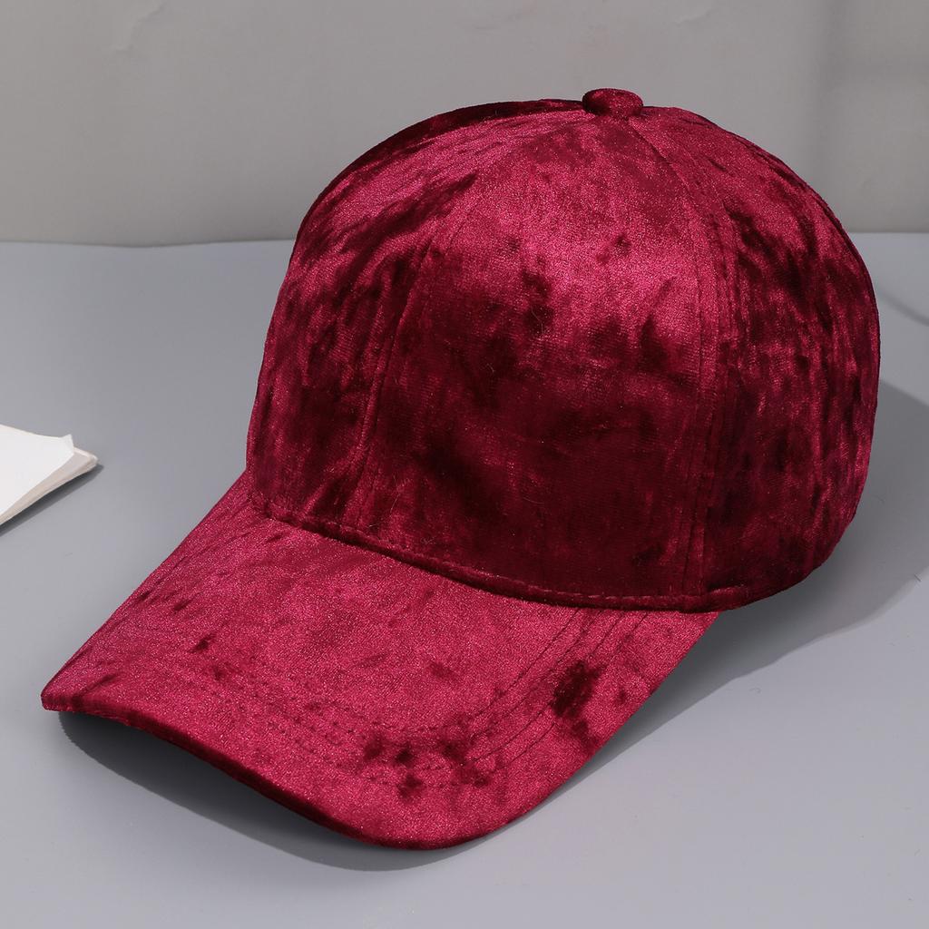Autumn Winter Hats For Men Women Velvet Baseball Cap Unisex Curved Brim Casual Hat, Soft Adjustable Snapback