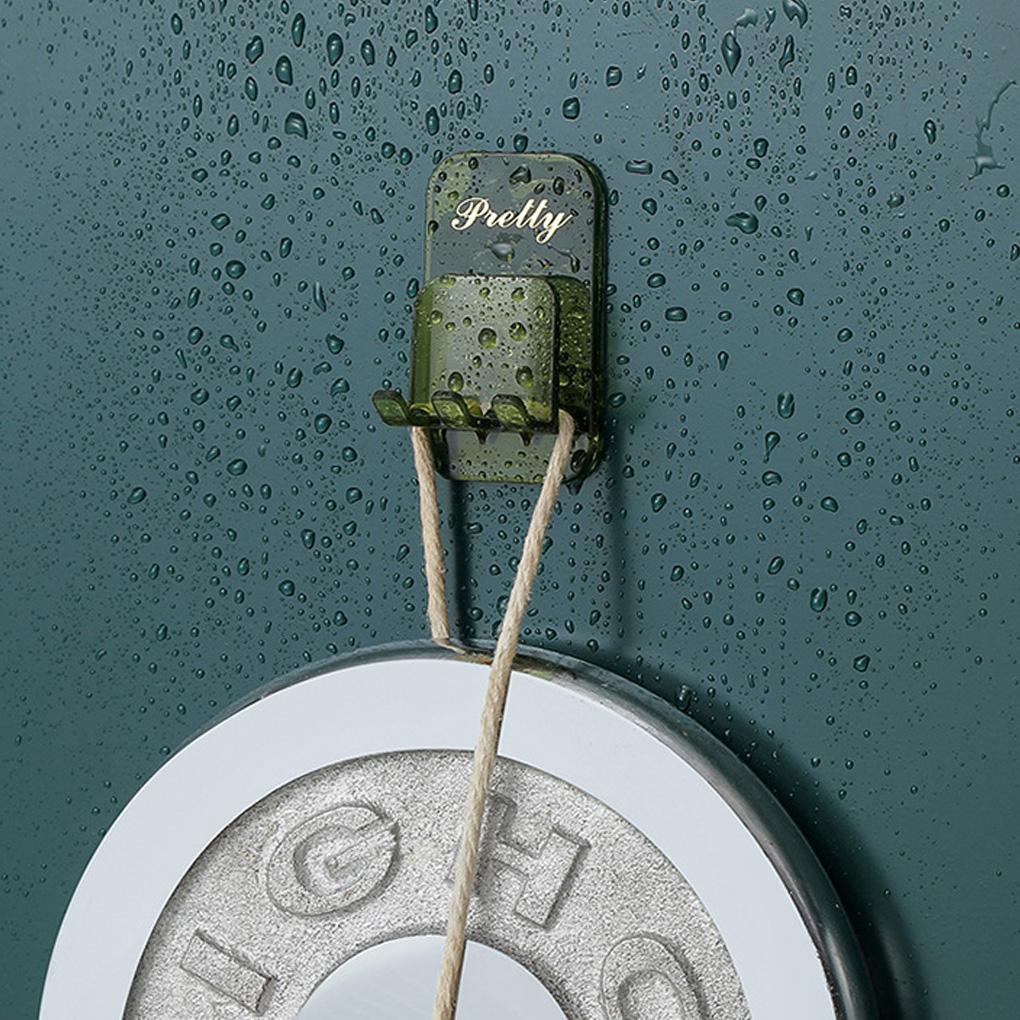 Wall-mounted Punch-free Hook Toothbrush Bottle Sundry Holder Self Adhesive Storage Rack Hanger Bathroom Toilet