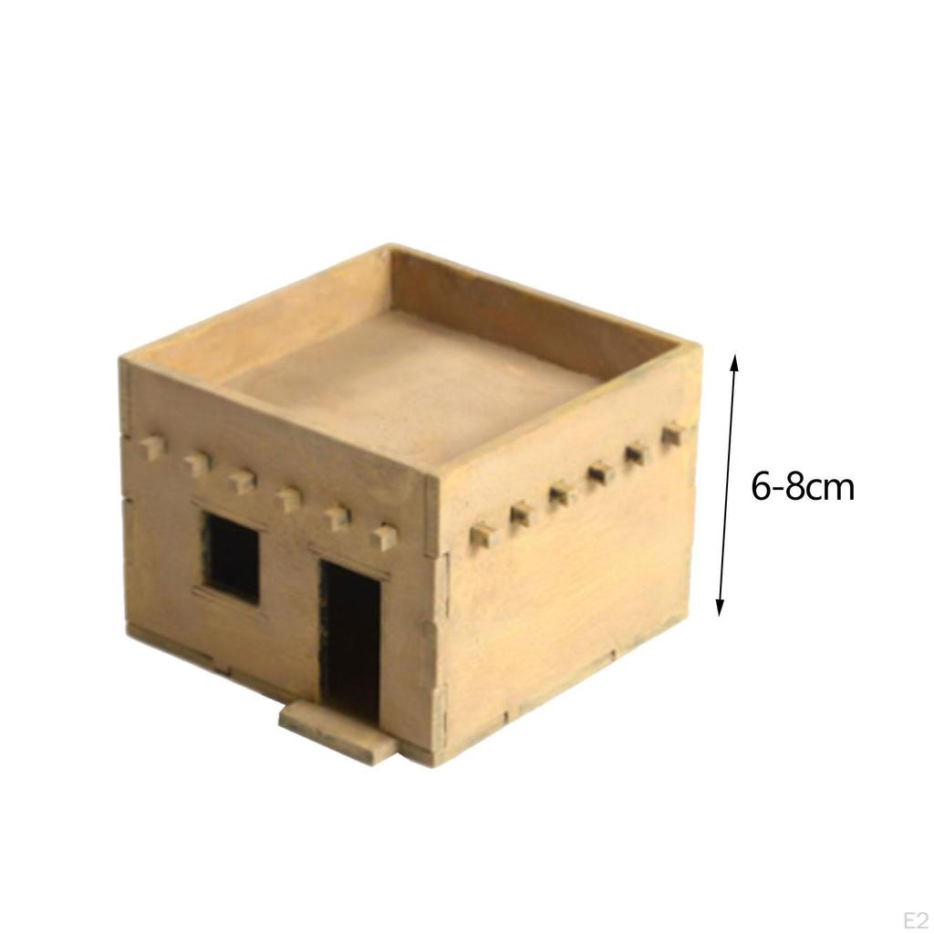 1/72 House Model Building Landscape Materials Wooden Puzzle Toys 3D Puzzles Unassembly for