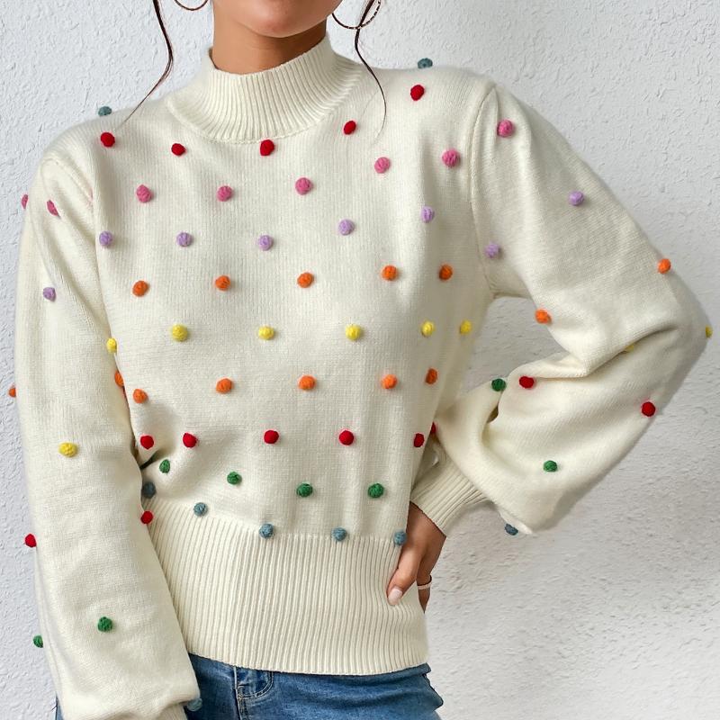 

IHUASU Женский модный свитер с разноцветными нитками XL абрикосовый