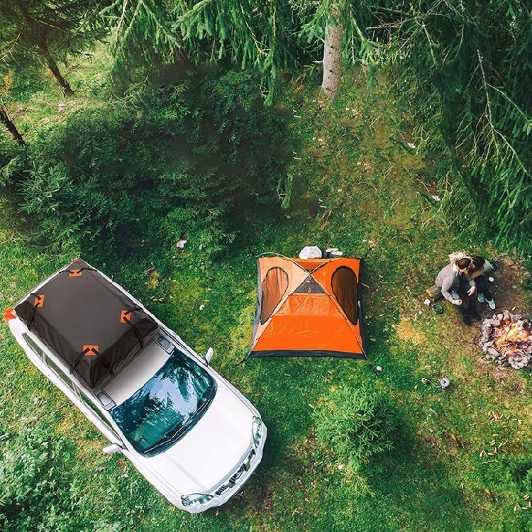 Heavy Duty Car Roof Organizer Bag Waterproof Oxford Storage Cube Bag with Strong Strap For Long Distance Travel Outdoor