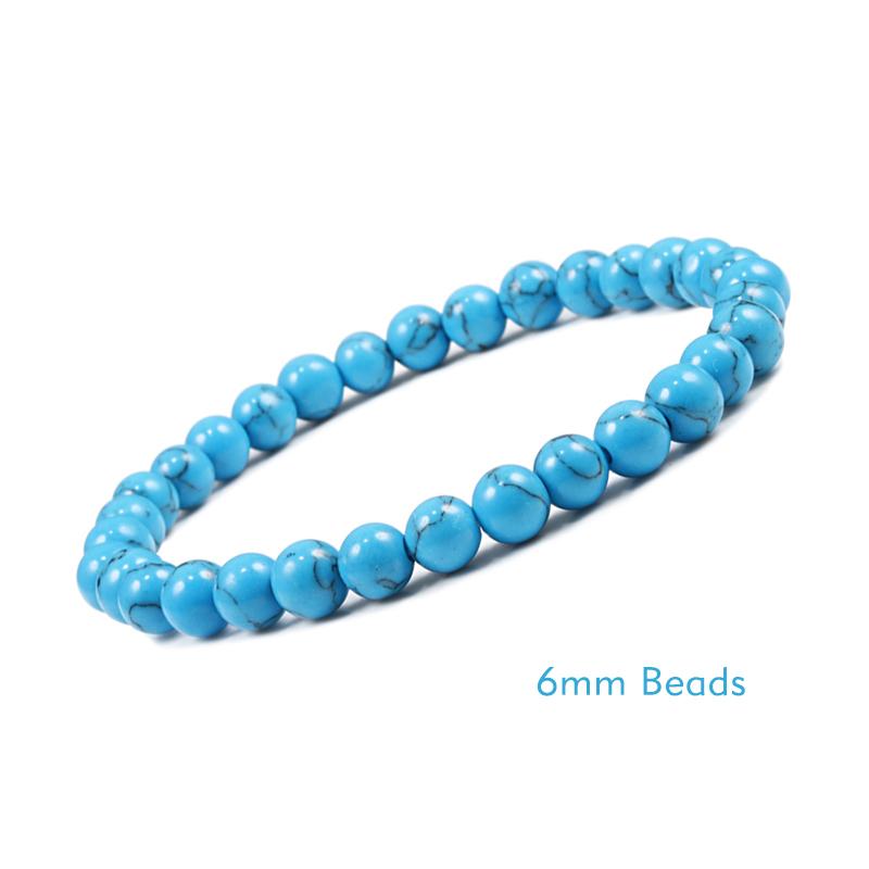 Charm Bracelet 6mm 8mm 10mm White Natural Stone Simple Women Men Elastic Strand Bracelets Meditation Prayer Jewelry Friend Gift