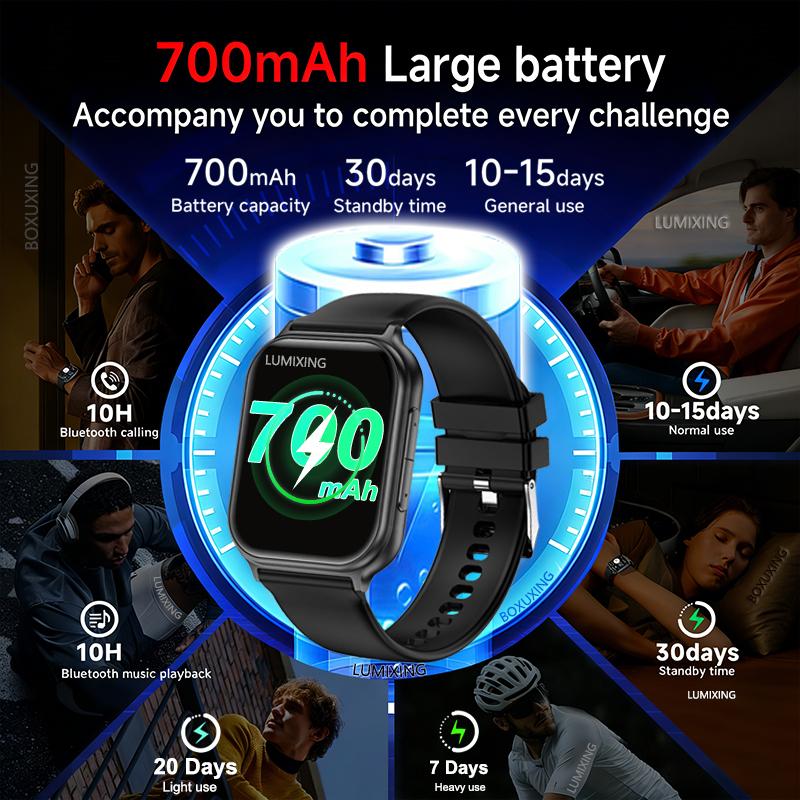 New Bip 6 Pro Sports Smart Watch Men IP68 Waterproof Built-in 24H Heart Rate GPS Track 700 mAh Battery Smart BT Call Watch Women