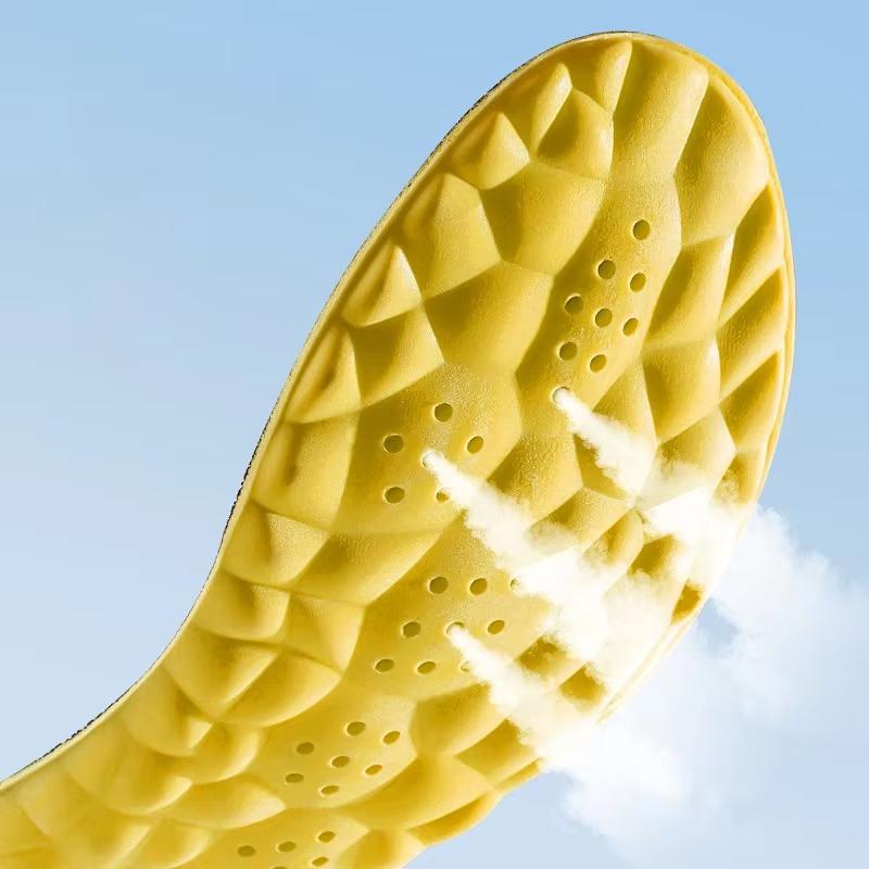 4D Sports Insoles Shoes PU Sole Soft Breathable Shock Absorption Cushion Heavy Duty Support Pain Relief Running Orthopedic Care