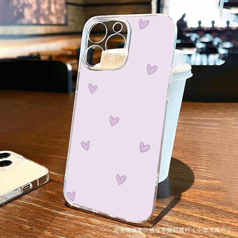 Ins wind love applies to iPhone11/12/13/14/15PRO mobile phone case Apple 16promax protective case