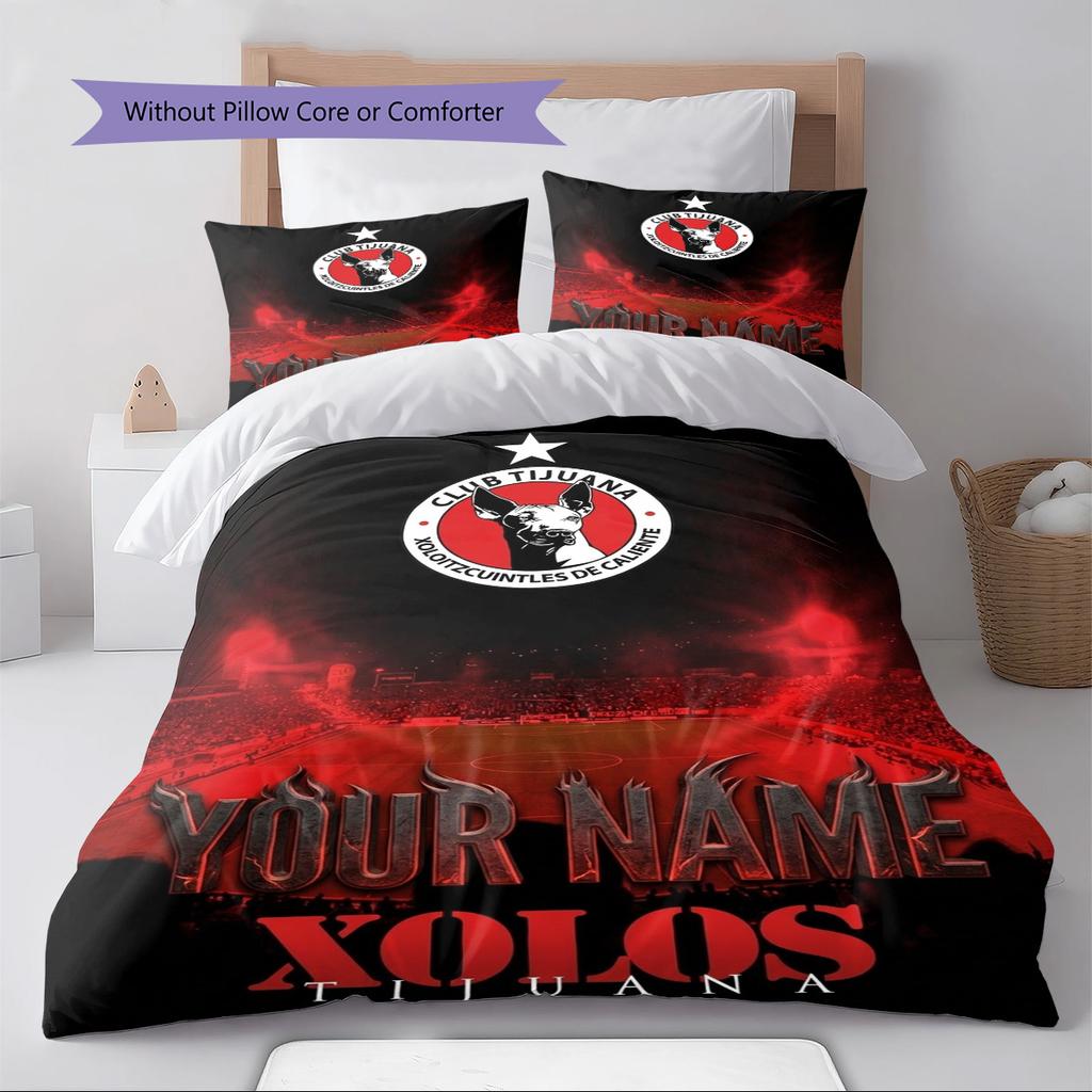 Name Custom Club Tijuana Logo Pattern Bedding Set Quilt Cover Pillowcase Home Decor Gift (1 * duvet cover + 2 * pillowcase, without core)
