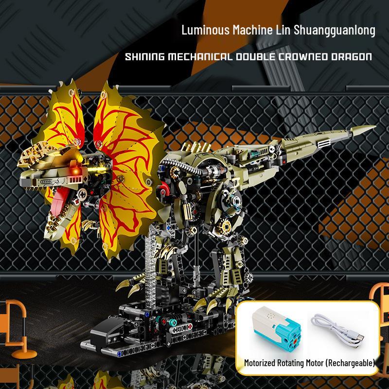 Steampunk Bionic Mechanical T-Rex Dinosaur Building Model Toy Compatible with Lego – High Difficulty Gift.