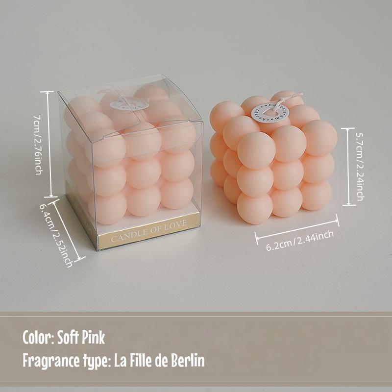 New Arrival Decorative Luxury Bubble Scented Candles with Clear Gift Box Handmade Long-lasting Holiday Easter Aesthetic