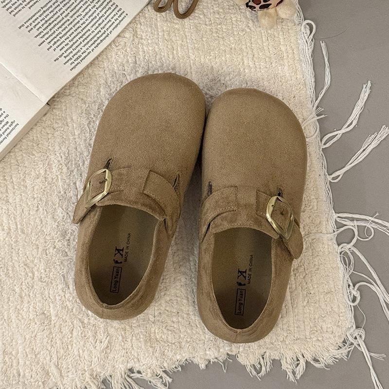 New Thick-soled Women's Shoes with Insole Height Increase, Retro Full-bag Height Increase, Versatile Single Shoes