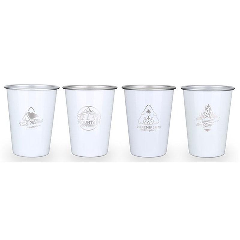 Outdoor 304 Stainless Steel Water Cup Milk Cup White Wine Cup Ins Coffee Cold Drink Cup Camping Beer Cup 350ml