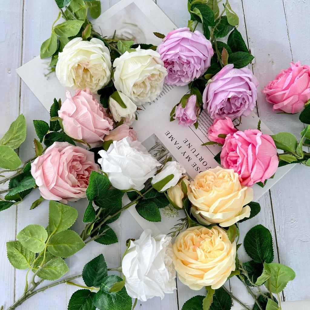 Flower Artificial Rose Wedding Hotel Restaurant Room Decoration Ornament Desktop