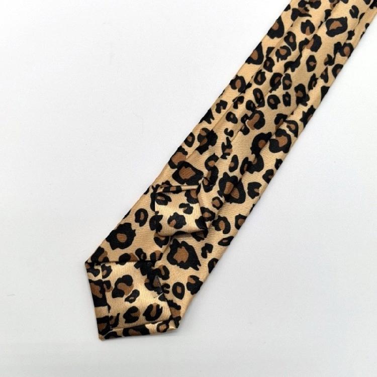 Men's Women Formal Necktie In Trendy Leopard Design Polyester Long Tie for Business Event and Fashion Parties Neckwear