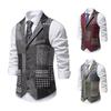 Autumn Men'S Retro Splicing Lapel Suit Vest European Size Men'S Casual Vest Vest