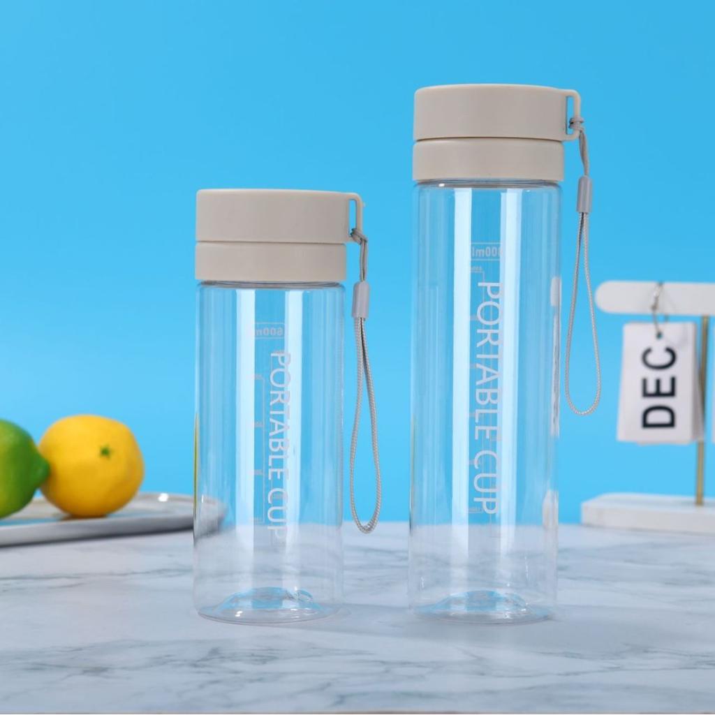 Water bottle double cover frosted plastic cup large capacity with tea leak sports kettle outdoor portable with lifting rope cup wholesale