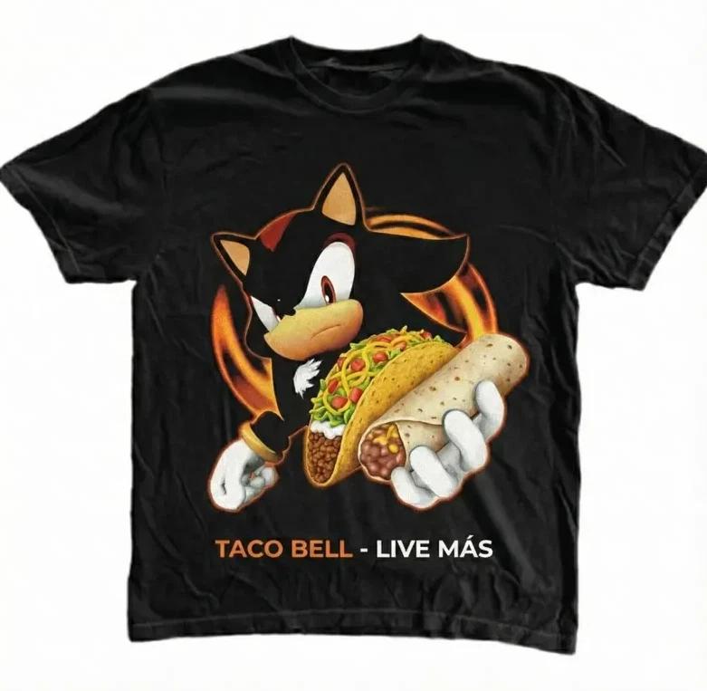 Funny Dark Hedgehog Taco T-Shirt, Sonic T-T-Shirt, Shadow the Hedgehog T-Shirt XL
