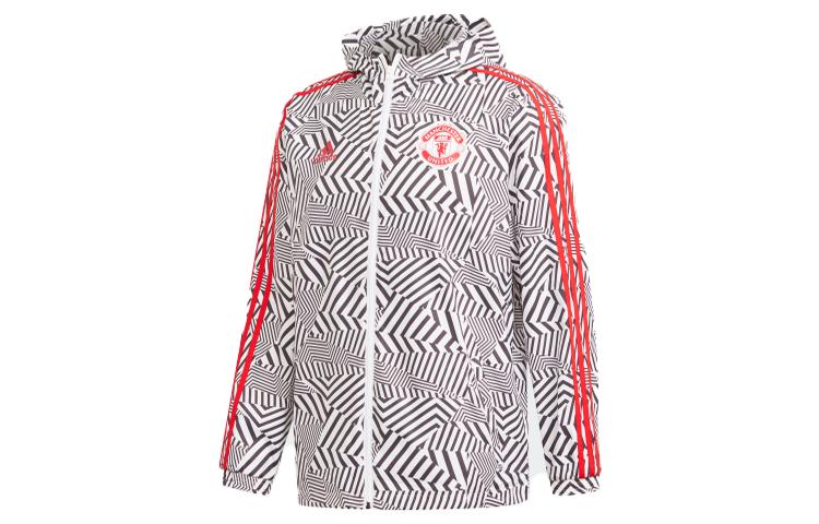 Adidas Manchester United Jackets Men s White Hooded Moderate Other FR3843 L
