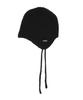 Nigaennikol Ribbed Knit Ear Flap Cap_Black