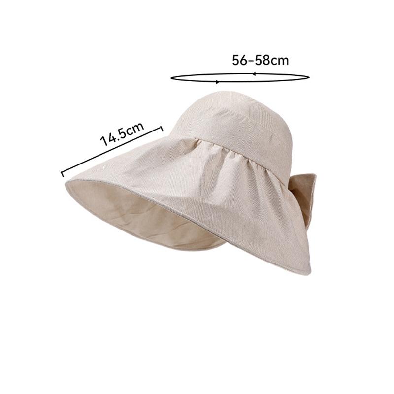 Women's Summer Foldable Solid Color Fisherman Hat Women's Sunscreen Sun Hat