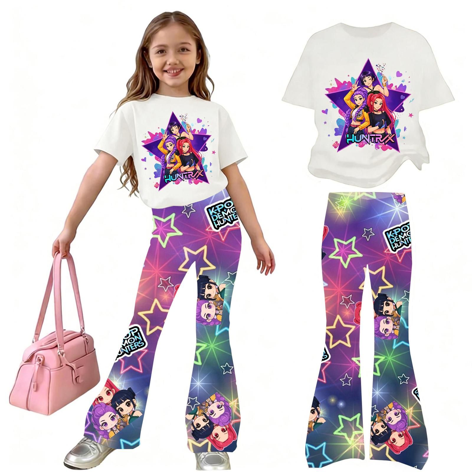 

Children s Leisure Stripe Short Sleeve Round Neck T-Shirt and Shorts Set 120