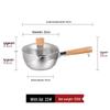 Stainless Steel Yukihira Pan: Non-Stick Milk, Soup & Noodle Pot with Wooden Handle for Baby Food & Breakfast
