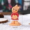 Christmas Series Craft Resin Animal Party Creative Mini Christma Tree Old Girl Kids Cute Gift Home Decoration Supplies Decor
