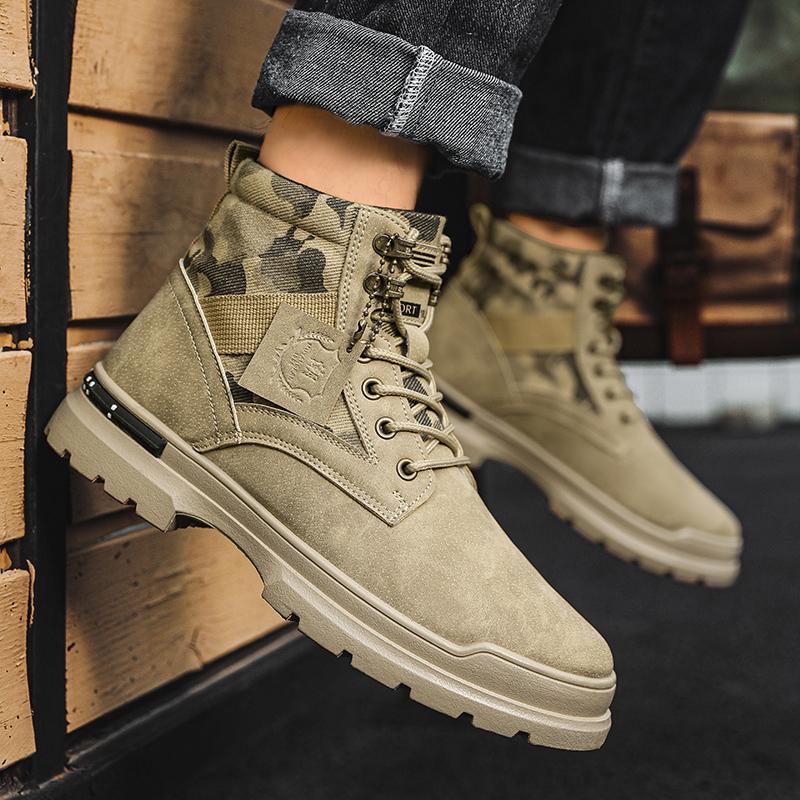 British Style Boots Men Fashion Outdoor High Top Sneakers Male New Ankle Boots For Men Casual Motorcycle Shoes Punk Men’s Shoes