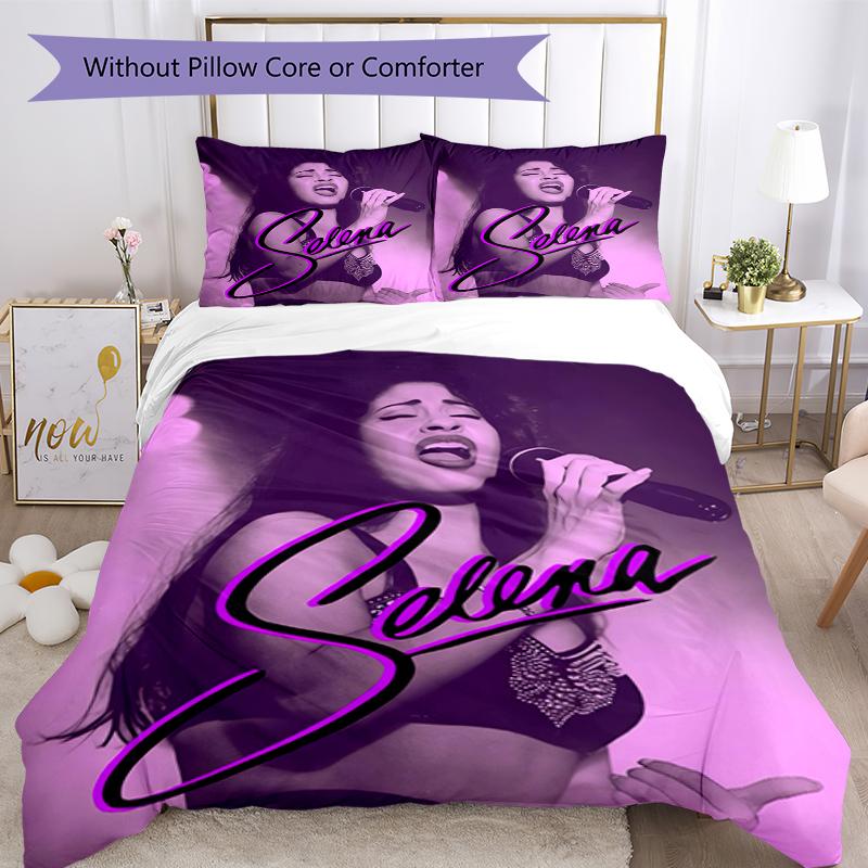 3pcs Selena Quintanilla Bedding Set Duvet Cover Closure Includes 1 Duvet Cover & 2 Pillowcases, Soft and Comfortable for All Seasons.