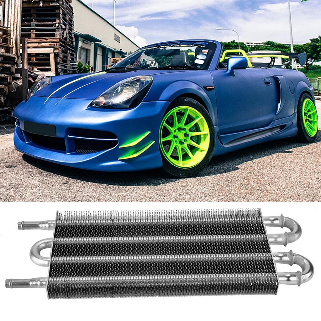 Car 4 Row Remote Transmission Oil Cooler Kit Auto Manual Radiator Converter