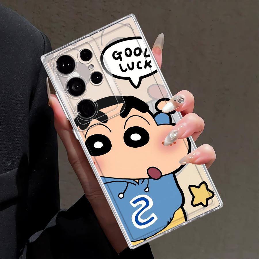 C-Crayon S-ShinChan Phone Cover Case for Samsung Galaxy S26 S20 Plus S21 S24 Note 20 Ultra 10 S23 Ultra S22 FE S25 Edge