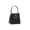 Coach Città 21 Classica Borsa a Secchiello in Pelle Monocolore Chiusura a Bottone Automatico Borse da Donna Nero 1011-IMLON