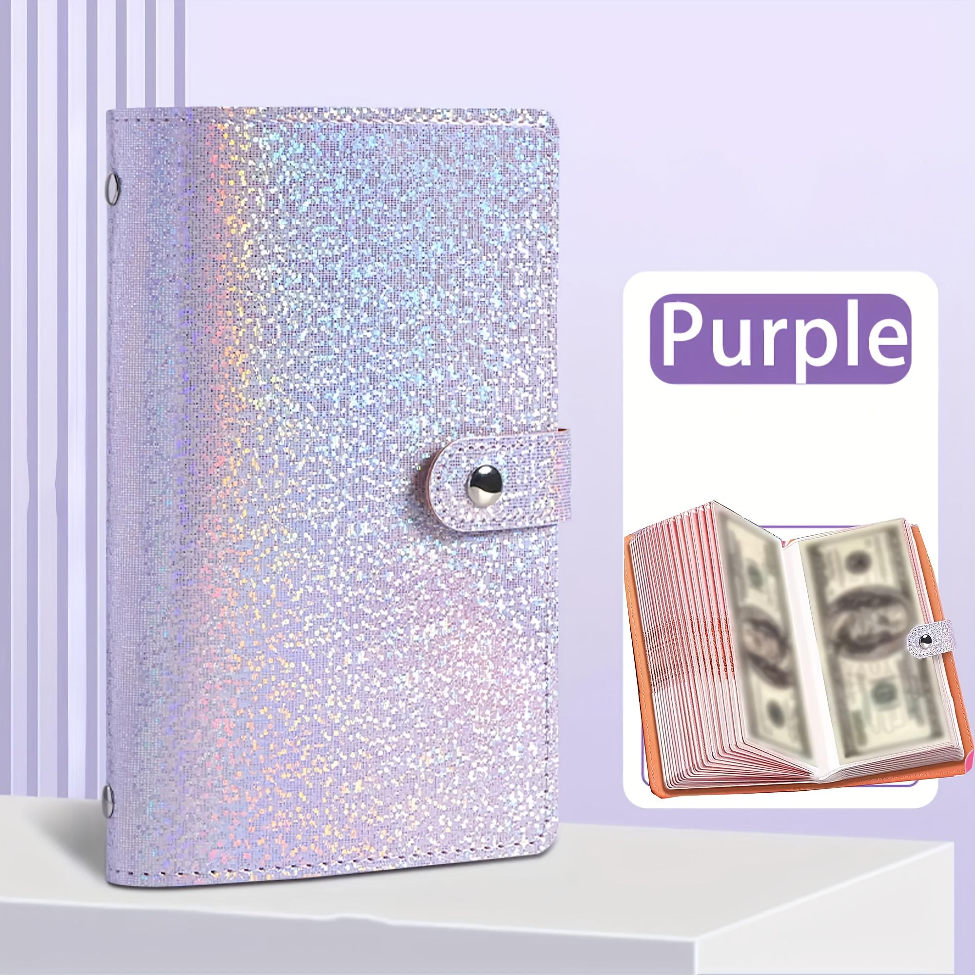 

Soft Leather Binder Budget Planner Cash Envelope Binder With Budget Envelopes A6 Binder Pockets Cash Envelope Wallet Budgeting фіолетовий