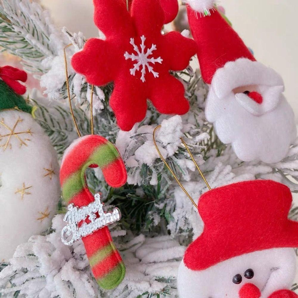 Cute Santa Claus Cartoon Fabric Pendant Snowman Nordic Style Xmas Tree Decor Mini Exquisite Christmas Hanging Ornament Festival