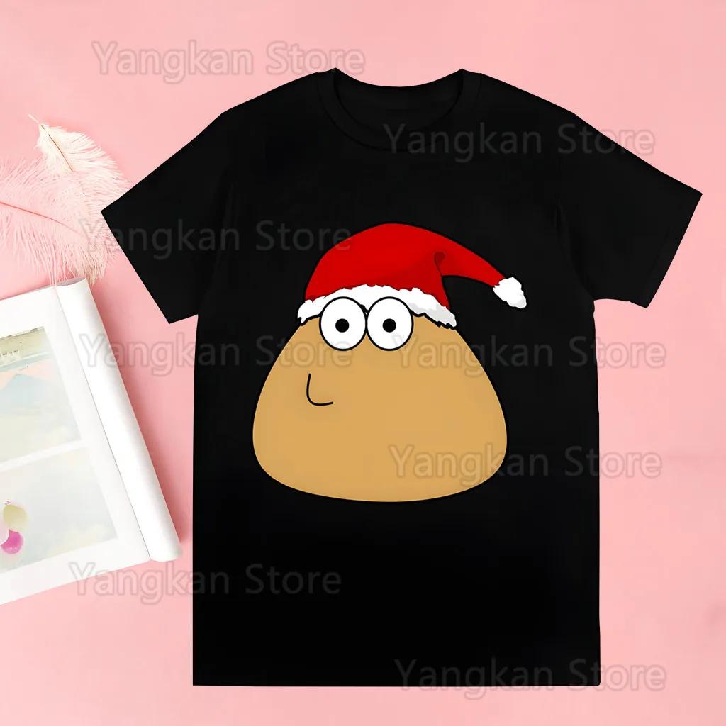 Pou Women Tshirt Harajuku Lady Letter Print T shirt Funny Female Tshirt Leisure Casual Fashion Aesthetic Tshirt
