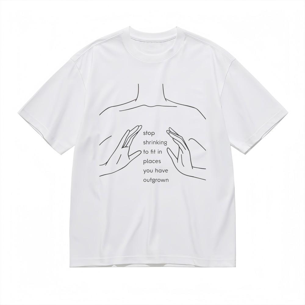 

Women s Plus Size T-shirt With Self Empowerment Graphic White 100% Cotton Top L