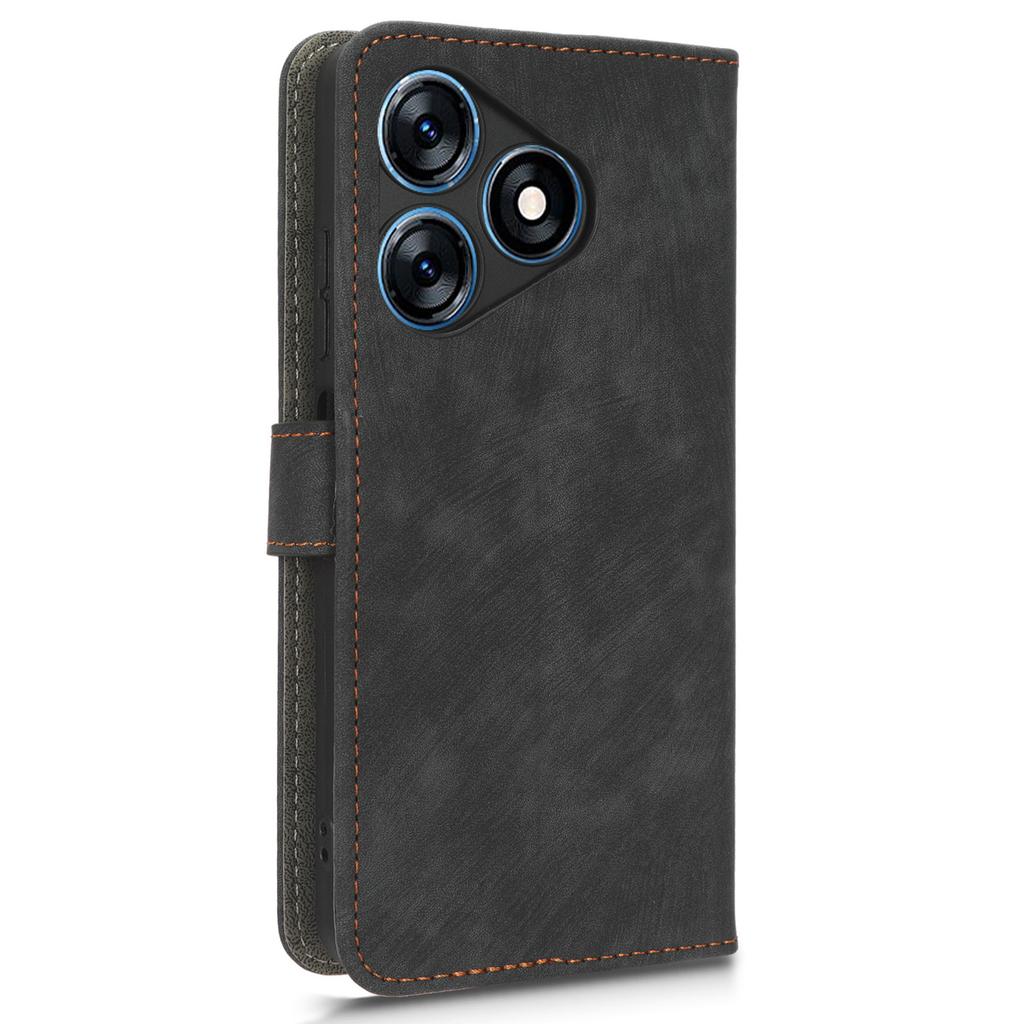 RFID Blocking Wallet Cover for TECNO Spark 10,Phone Stand Anti-Scratch PU Leather Cell Phone Case with Strap