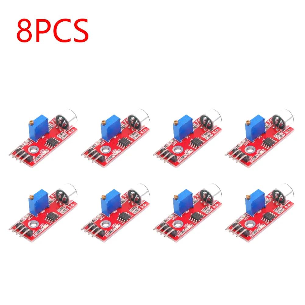 Sound Sensor Detection Module High Sensitivity Sensor Module Signal Output Indication DC 4-6V for Voice Controlled Lights