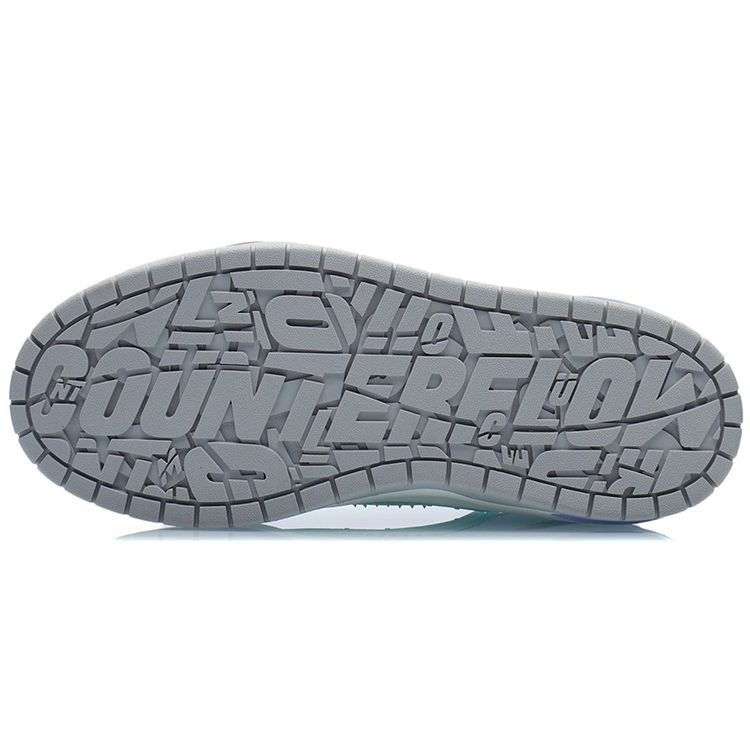 Li Ning CF Suede Fabric Synthetic Leather Non-Slip Lightweight Low-Top Skate Shoes Women Sneakers Blue White AGCR300-1