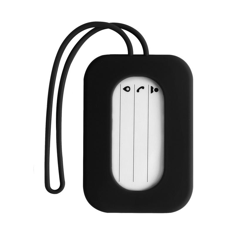 Solid Color Luggage Tag Luggage Identification Tag Anti-lost Identification Tag Silicone Name Tag Listing Suitcase Boarding Pass