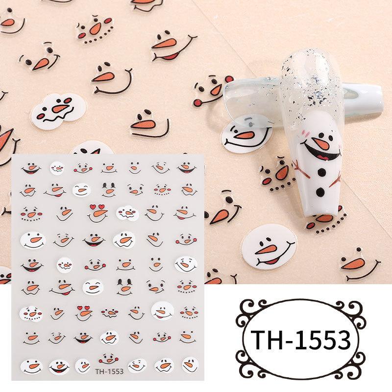 

DIY Nail Decals Cute Gingerbread Santa Cat Claus Xmas Tree Bell Nail Decals Party Manicure Decor Sliders