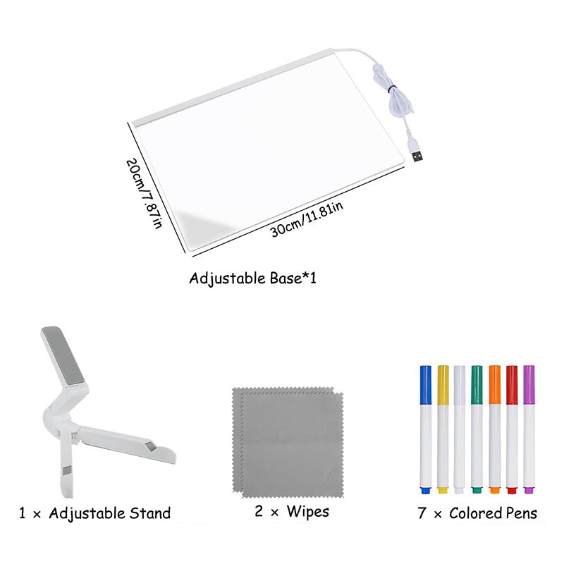 Creative Led Lamp Message Note Board Erasable Usb Children'S Drawing Board Bedroom Night Light Birthday Kids Gift Night Lamp