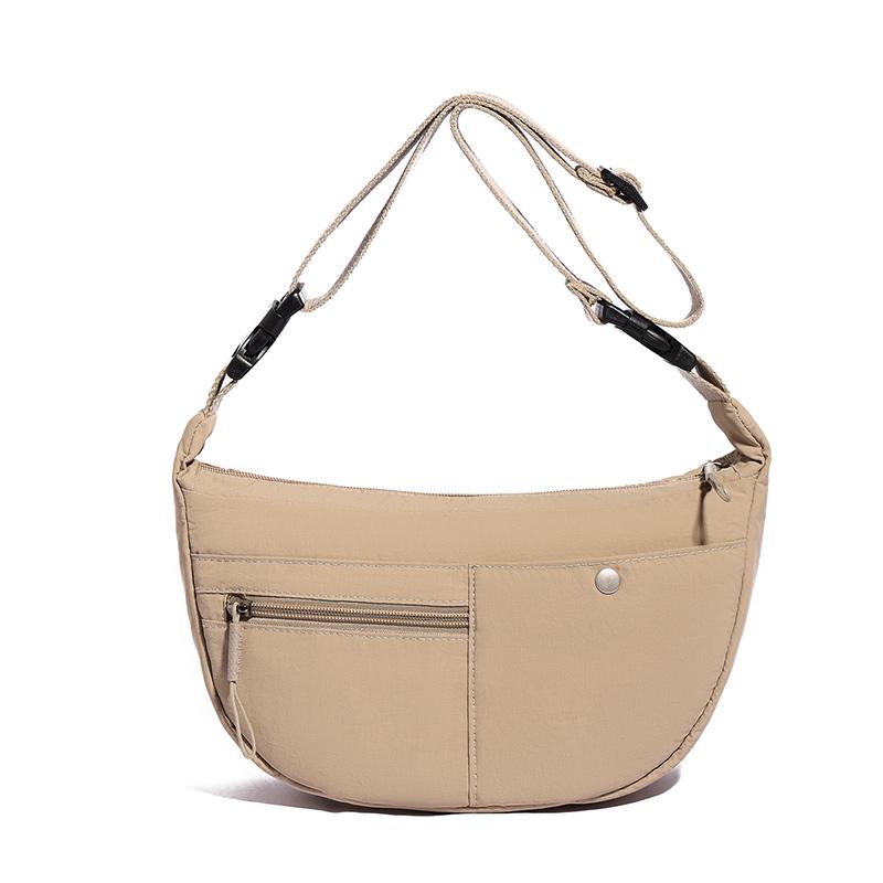 Lightweight Nylon Crescent Crossbody Bag Casual Shoulder Purse