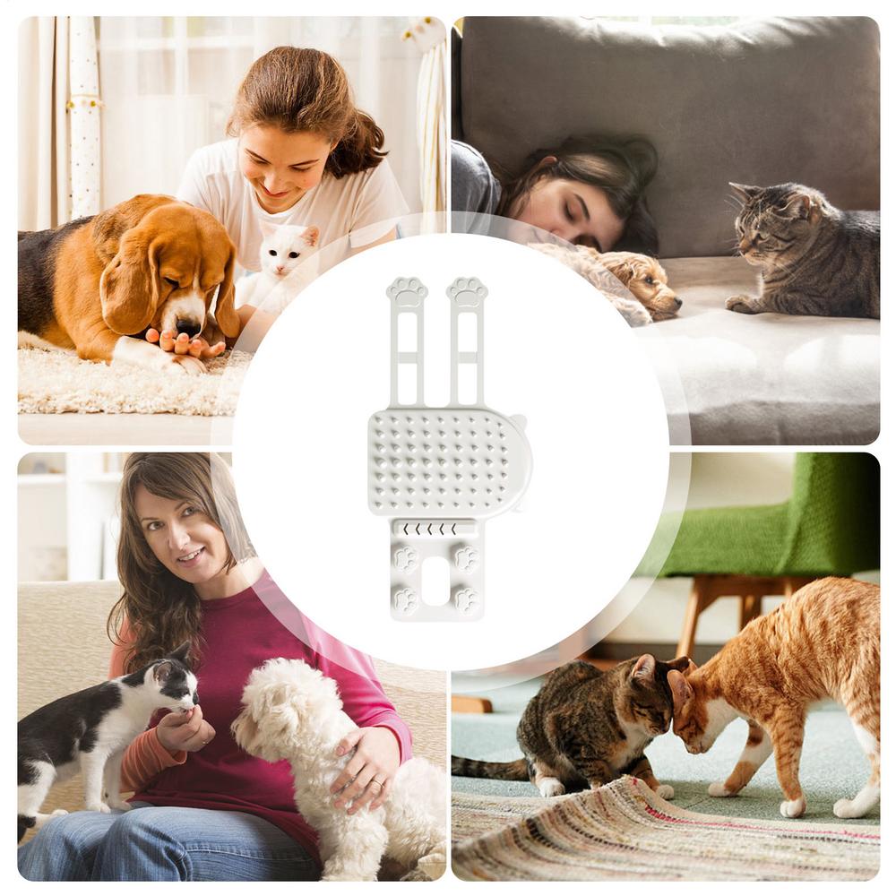 Cat Scratch Corner Brush Silicone Shedding Massage Comb Pet Grooming Brushes Pet Itch Tool Face Scratchers For Table Legs