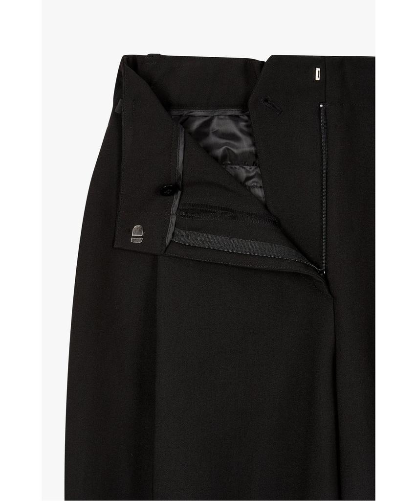 STUDIO TOMBOY Tuck Pleated Back-Banding Wide Pants _Black_9176331971