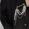 Elegant Retro Multi Strand Fringe Brooch Shimmering Fringe Brooch Pin Ornament For Jackets Scarves Hats Accessories