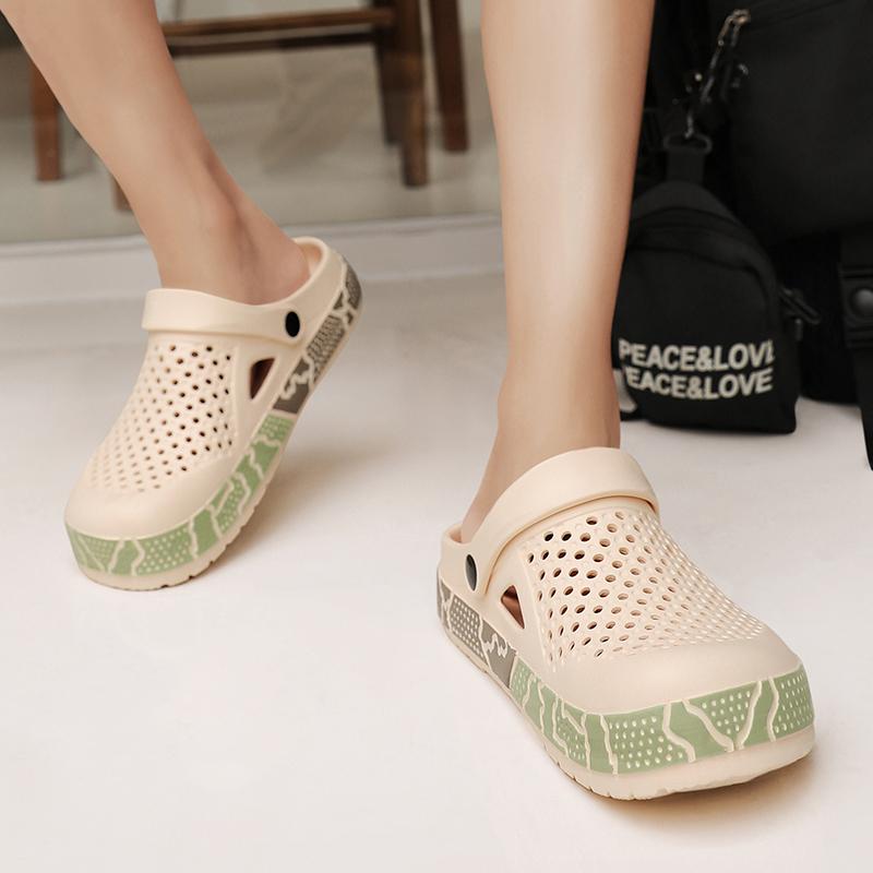 Fashion 2025 Men Fashion Beach Sandals Thick Sole Slipper All-match Outdoor Waterproof Anti-Slip Sandals Casual Walking Shoes for Men