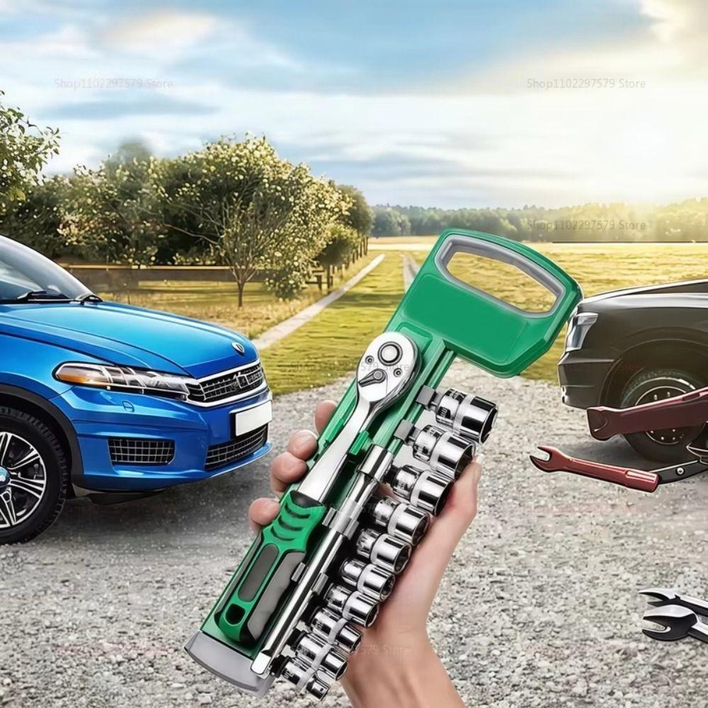 72 Tooth Ratchet Wrench Set 1/4" 3/8" 1/2" Auto Repair Spanner Tool  Auto Repair