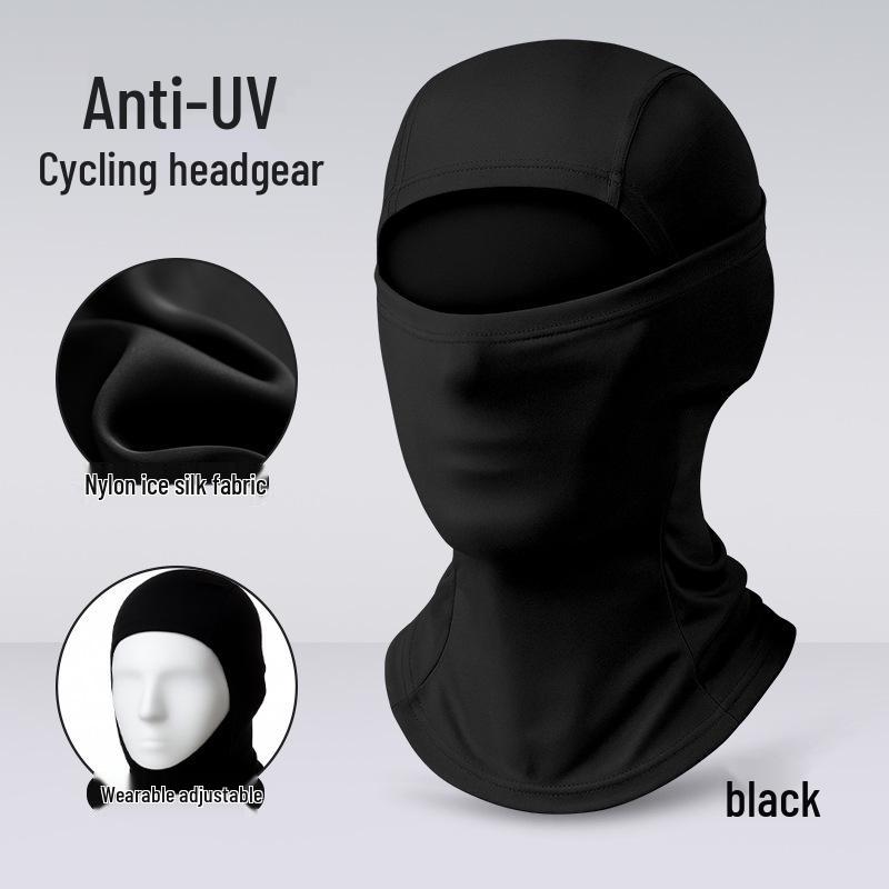 Breathable Summer Motorcycle Riding Balaclava – Adjustable Ice Silk Full Face & Neck Protection