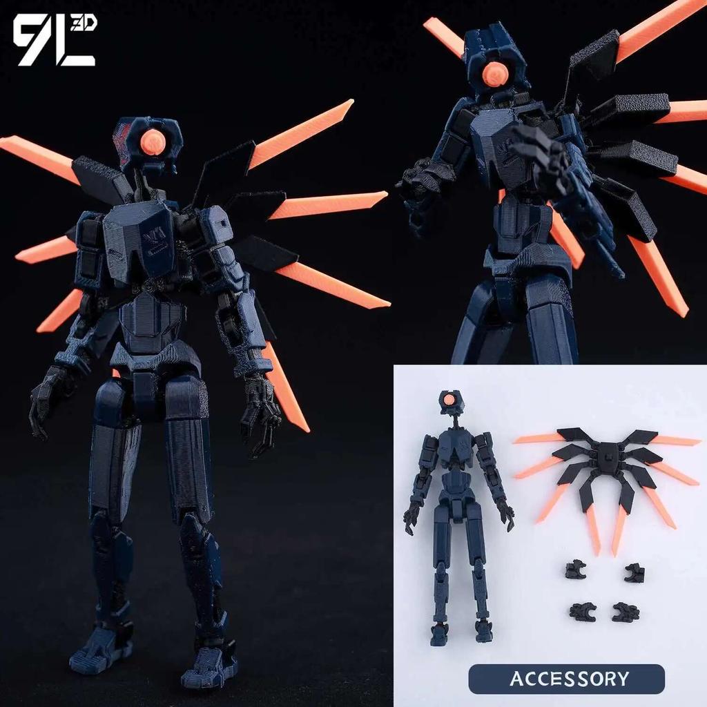 9L3D PrintedV1 Series Anime Characters Lucky13 Dummy13 Ultrakill MultiJointed Deformable Body Posing Model Multicolor Toy Gift